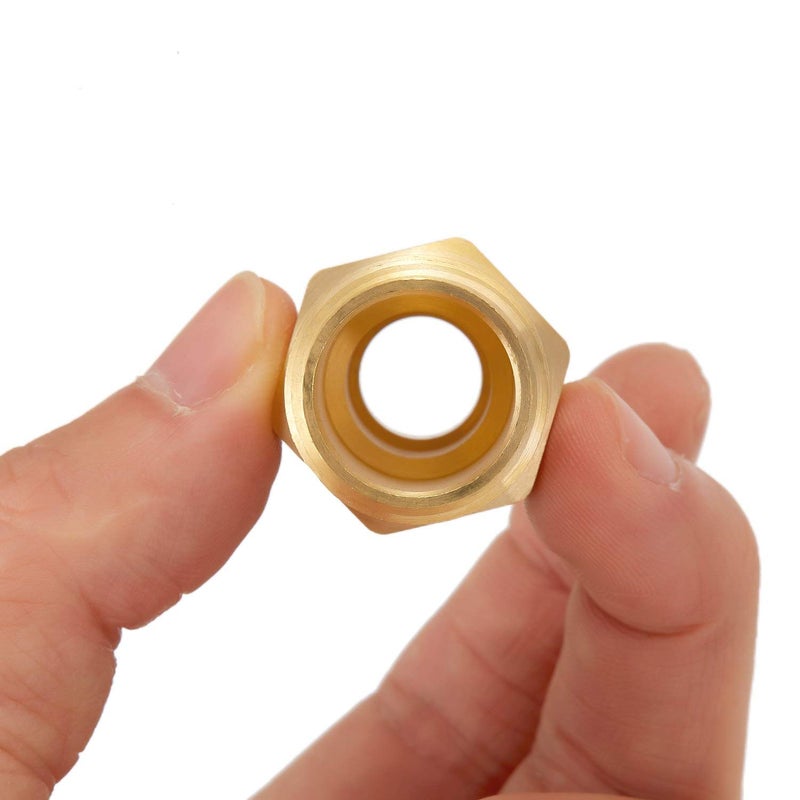 Litorange 2 PCS Metals Brass Couples Tube Fitting Half Union Gas Adapter 3/4" Flare x 3/4 Inch NPT Male Pipe Connector - Image 5